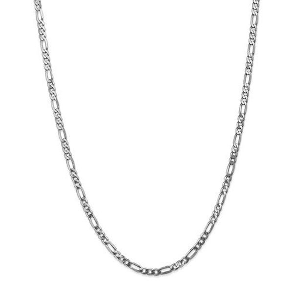 Picture of Leslies 14k White Gold 4.0mm Flat Figaro Chain