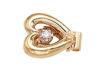 Picture of 14kt heart link  one dia .03