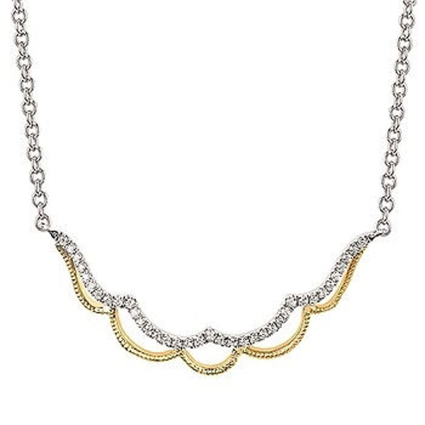 Picture of Wave Gold and Diamond Necklace