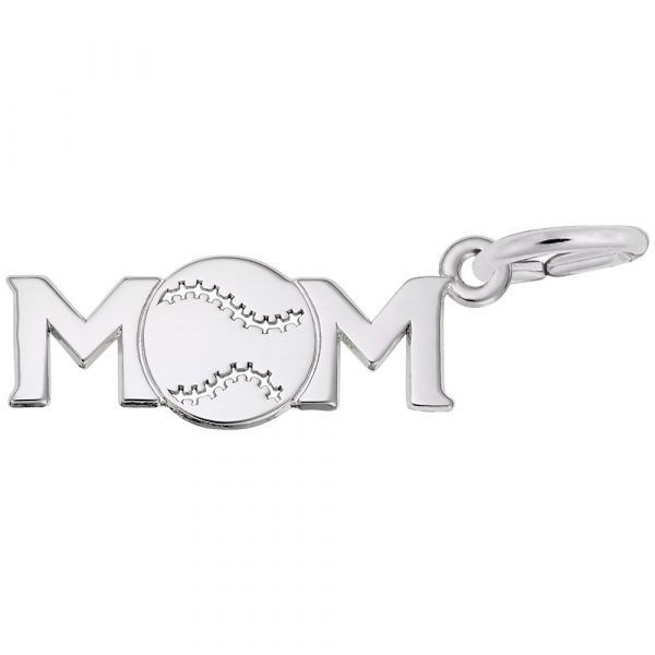 Picture of SILVER BASEBALL MOM CHARM