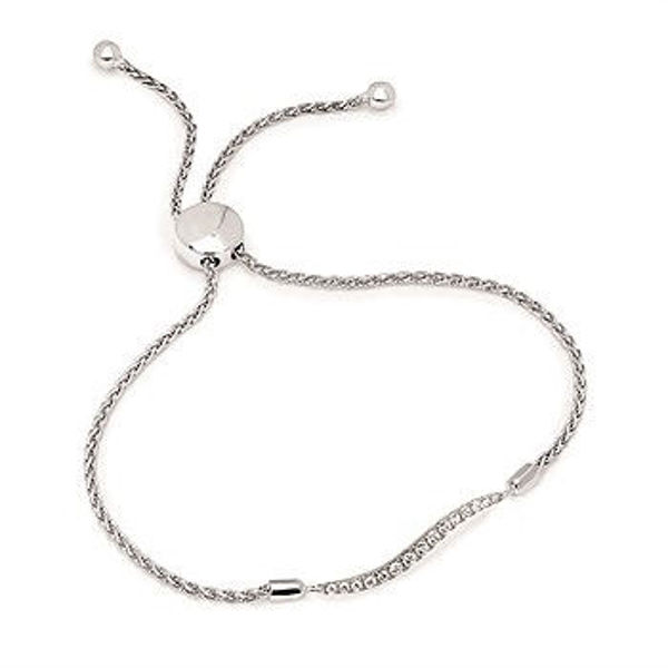 Picture of 1/5 Ctw. Diamond Bolo Bracelet In Sterling Silver