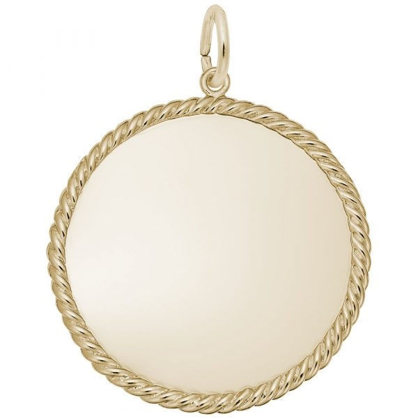 Picture of EXTRA LARGE ROPE DISC CHARM Gold Plate
