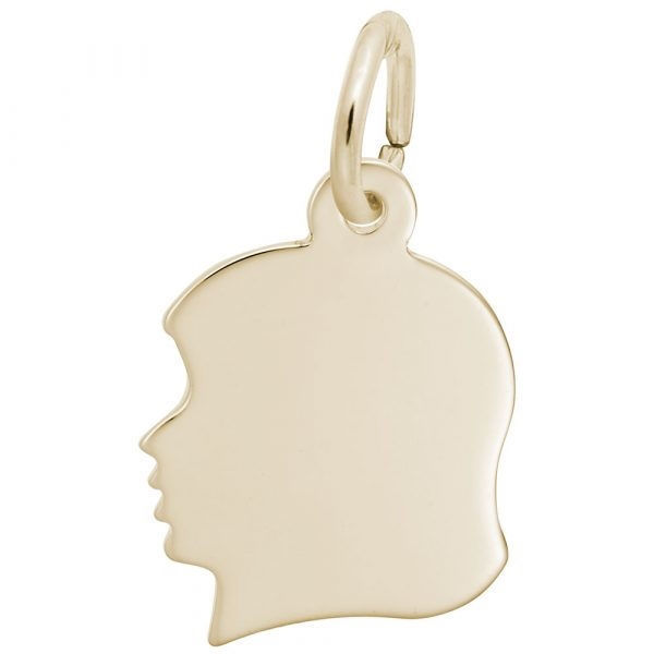 Picture of Flat Young Girl’s Head Charm