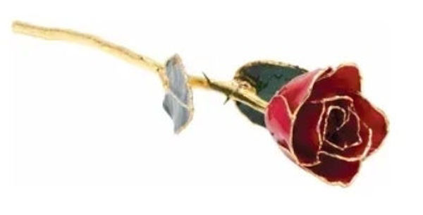 Picture of LACQUER ROSE RED WITH GOLD TRIM