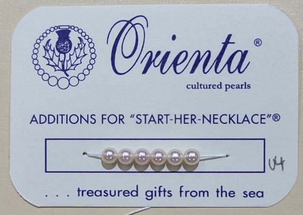 Picture of One Inch of 4mm Orienta Cultured Pearls