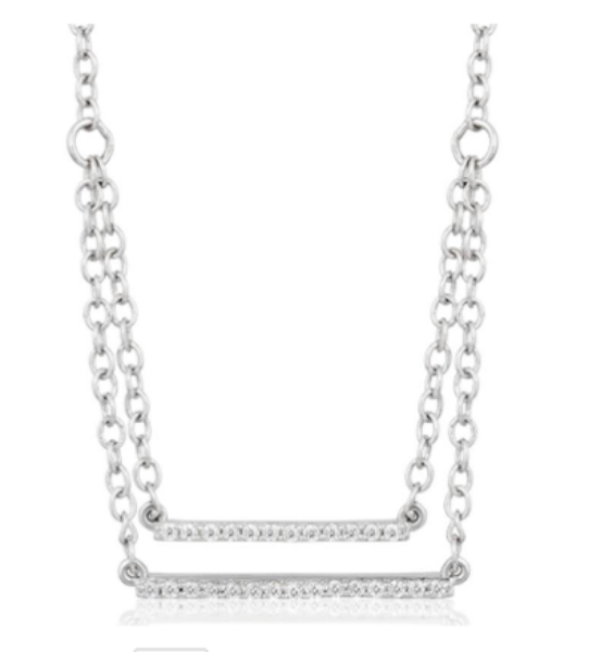 Picture of Double Bar Diamond Necklace