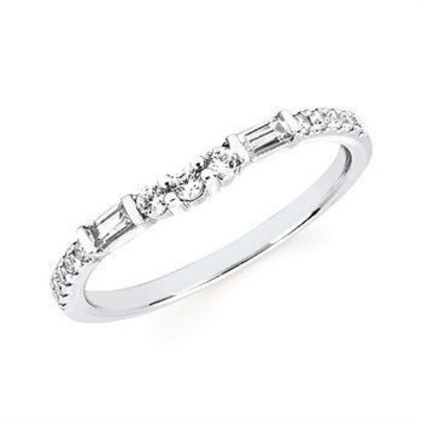Picture of Baguette and Round Diamond Wedding Band