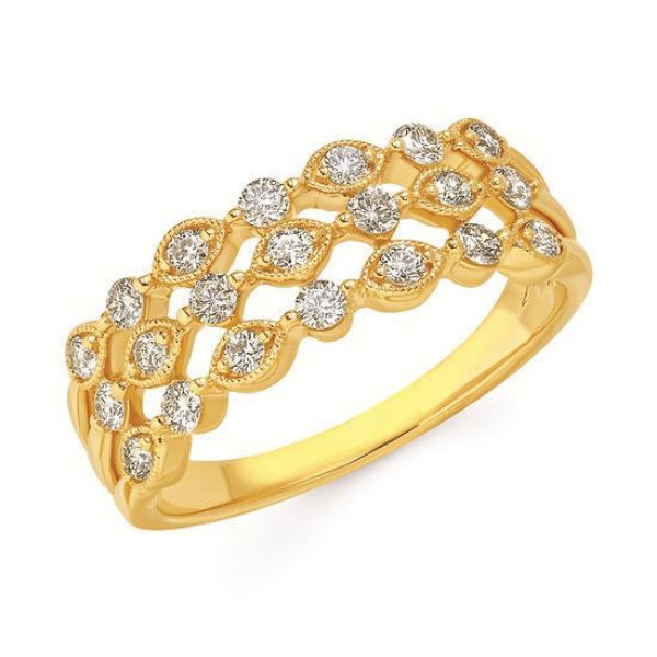 Picture of 3-Row Diamond Band