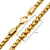 Picture of Inox 4mm 18K Gold Plated Bold Box Chain Necklace