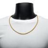 Picture of Inox 5mm 18K Gold IP Stainless Steel Spiga Chain Necklace