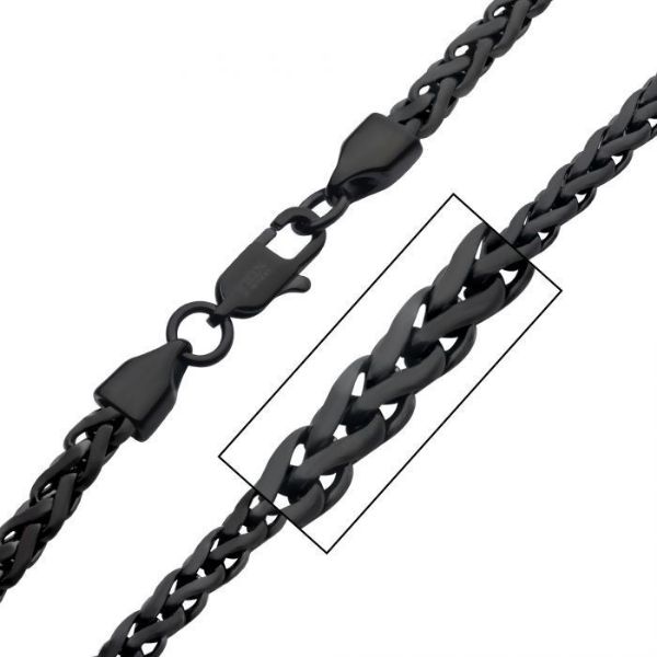 Picture of Inox  Matte Finish Black IP Stainless Steel Spiga Chain