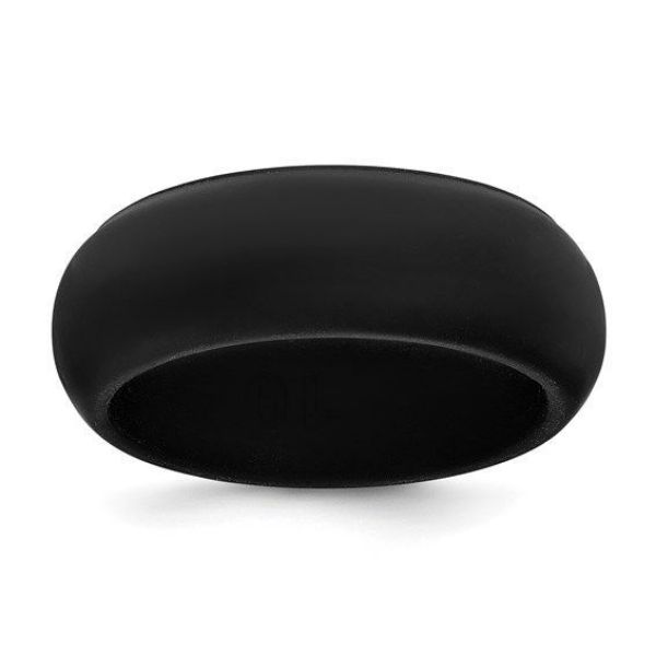 Picture of Black Domed Silicone Ring