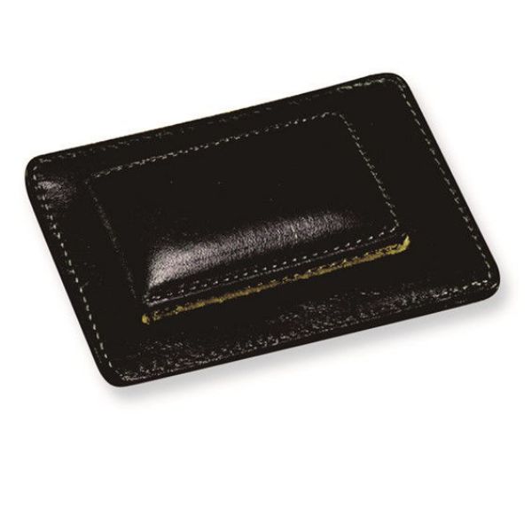 Picture of Black leather credit card case & money clip