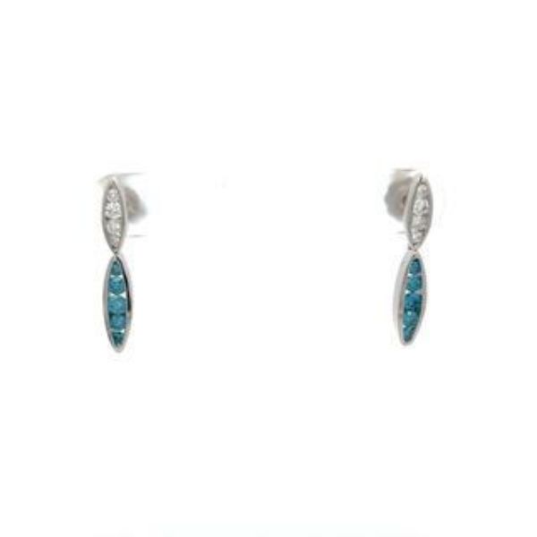 Picture of Blue and White Diamond Earrings