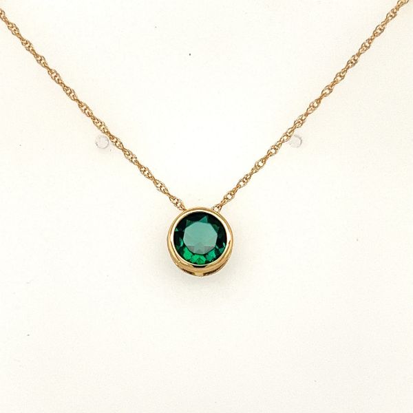 Picture of Created Emerald Pendant