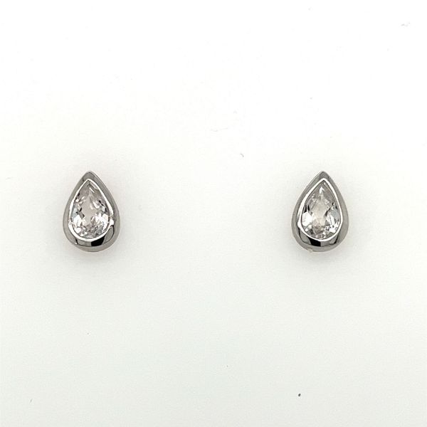 Picture of Created White Sapphire Earrings