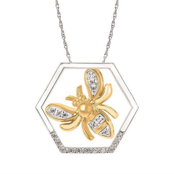 Picture of Diamond Bee Enhancer Necklace