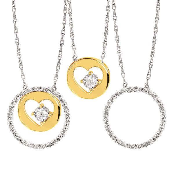 Picture of Diamond Circle and Heart Pendant