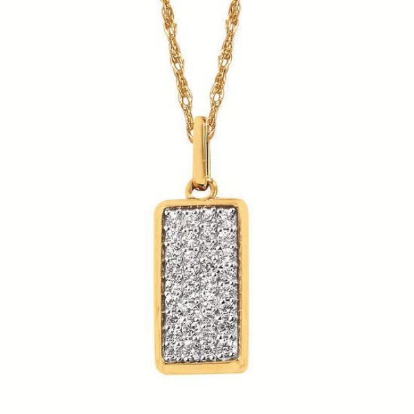 Picture of Diamond Rectangle Pave Necklace