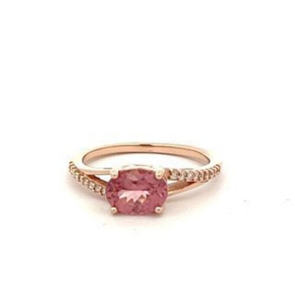 Picture of East-West Oval Lotus Garnet Ring