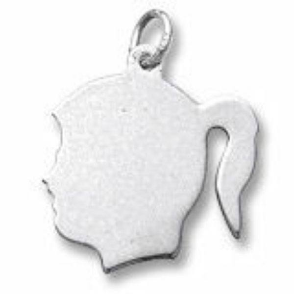Picture of GIRLS HEAD CHARM STERLING SILVER