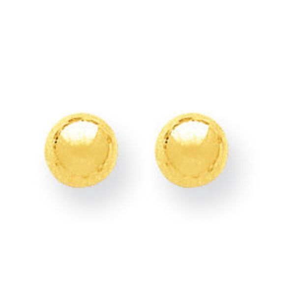Picture of Gold Ball Post Earrings 6mm