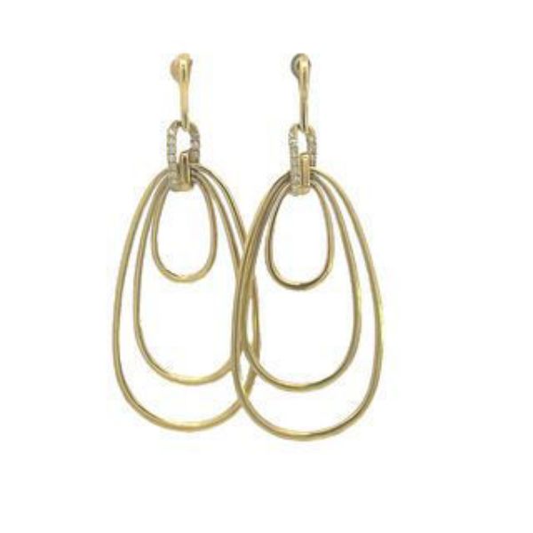 Picture of Gold Dangle Statement Earrings