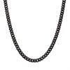 Picture of Inox Black Steel Matte Miami Cuban Necklace w/Black Sapphire