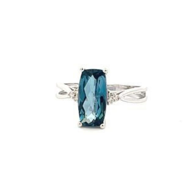 Picture of London Blue Topaz and Diamond Ring