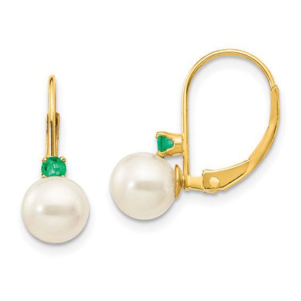 Picture of Pearl and Emerald Earrings