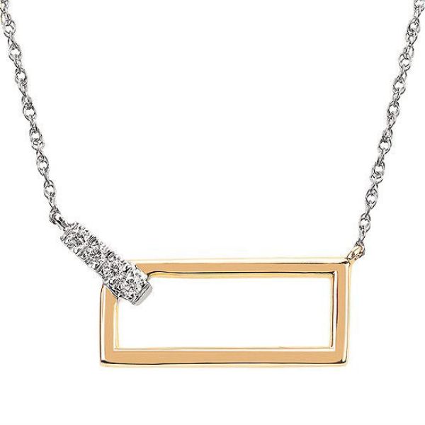 Picture of Rectangle and Diamond Necklace