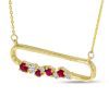 Picture of Ruby and Diamond Paperclip Necklace