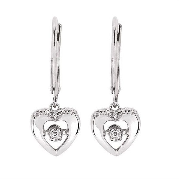 Picture of Silver Shimmering Diamond Earrings