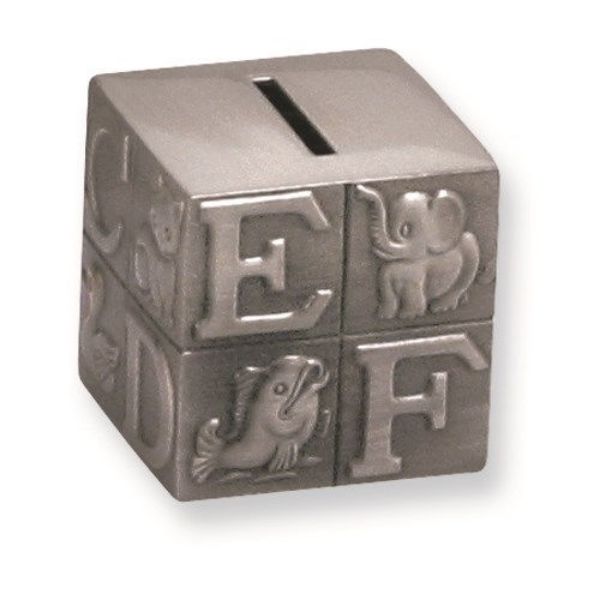 Picture of SMALL BLOCK BANK PEWTER