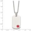 Picture of Stainless Small Dog Tag Medical Pendant Necklace