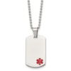 Picture of Stainless Small Dog Tag Medical Pendant Necklace