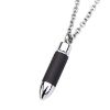 Picture of Stainless Steel & Carbon Graphite Bullet Pendant with 22 inch Chain