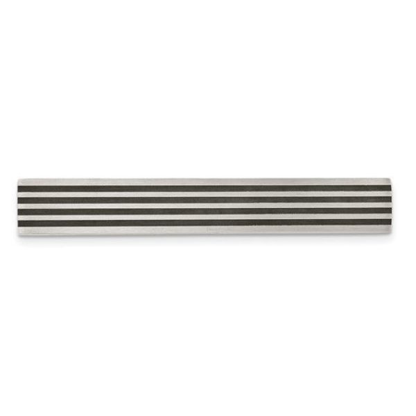 Picture of Stainless Steel Brushed Black Rubber Tie Bar