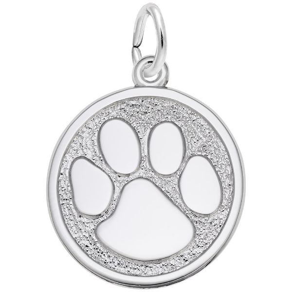 Picture of STER LARGE PAW PRINT CHARM