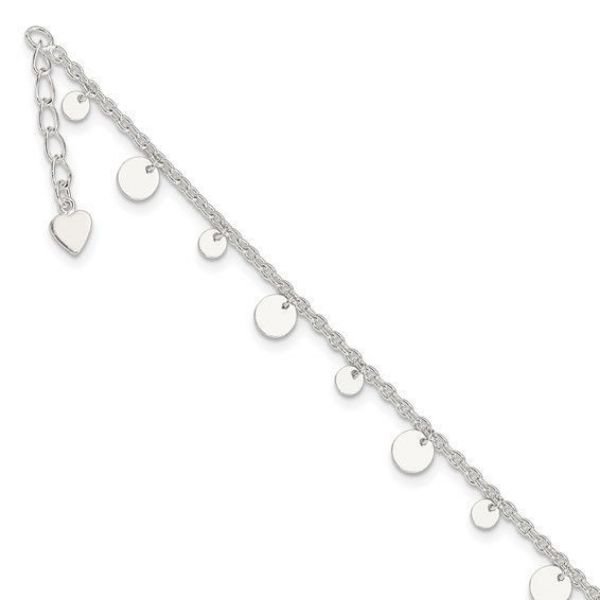 Picture of Sterling Silver Dangling Circle Anklet