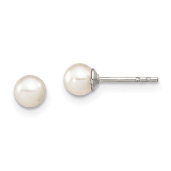Picture of Sterling Silver Pearl Post Earrings