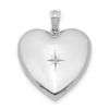 Picture of Sterling Silver Rhodium-Plated 24mm With Dia. Star Design Heart Locket