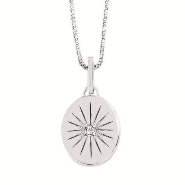 Picture of Sterling Silver Starburst Pendant