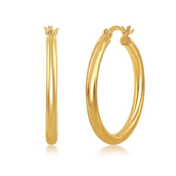 Picture of Yellow Plated Hoop Earrings