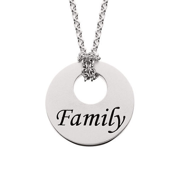 Picture of SIVER ROUND FAMILY PENDANT