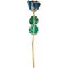 Picture of Lacquered Sparkle Blue Colored Rose with Gold Trim