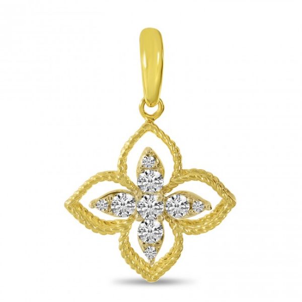 Picture of Diamond Floral Millgrain Pendant