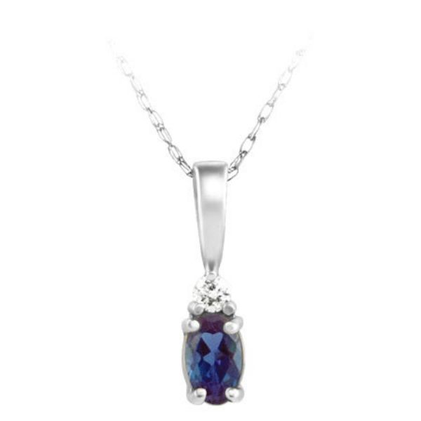 Picture of Created Alexandrite Birthstone Necklace