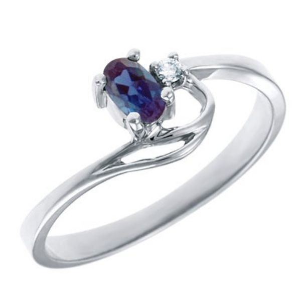 Picture of Created Alexandrite Birthstone Ring