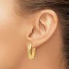 Picture of Leslie's 14k Diamond-Cut Oval Hinged Hoop Earrings